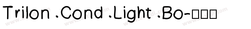 Trilon Cond Light Bo字体转换